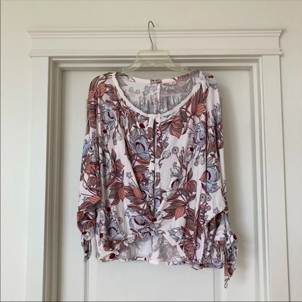 Free people floral bubble blouse